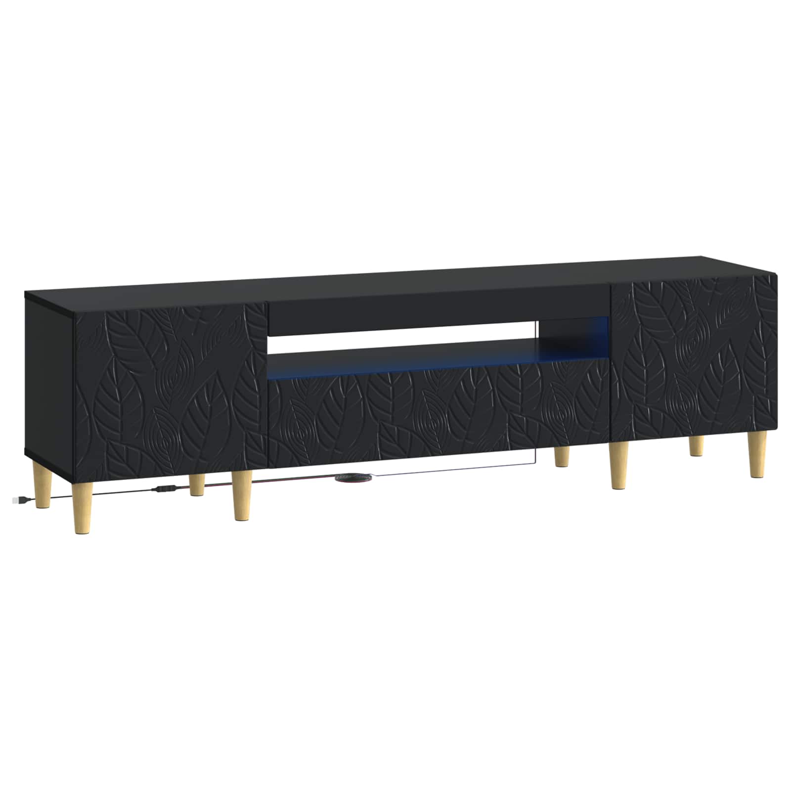 897126_1.jpg vidaXL LED TV kabinet Čierna Kompozitné drevo – Obrázok 1