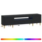 vidaXL LED TV kabinet Čierna Kompozitné drevo – Obrázok 2