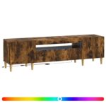 vidaXL LED TV kabinet Dymový dub Kompozitné drevo – Obrázok 2