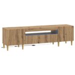 vidaXL LED TV kabinet Dub artisan Kompozitné drevo