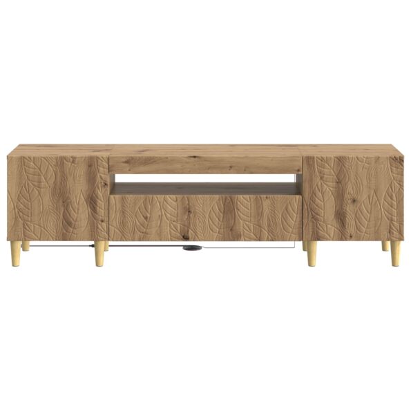 vidaXL LED TV kabinet Dub artisan Kompozitné drevo – Obrázok 4