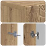 vidaXL Toaletná skriňa DELFT Dub artisan 66 x 25,5 x 190 cm – Obrázok 6