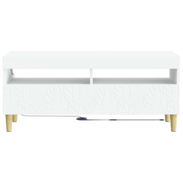 vidaXL LED TV kabinet Biela Kompozitné drevo – Obrázok 4