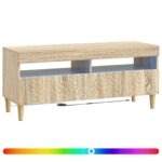 vidaXL LED TV kabinet Dub sonoma Kompozitné drevo – Obrázok 2