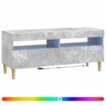 vidaXL LED TV kabinet Betónovo sivá Kompozitné drevo – Obrázok 2