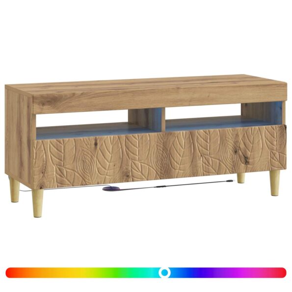 vidaXL LED TV kabinet Dub artisan Kompozitné drevo – Obrázok 2