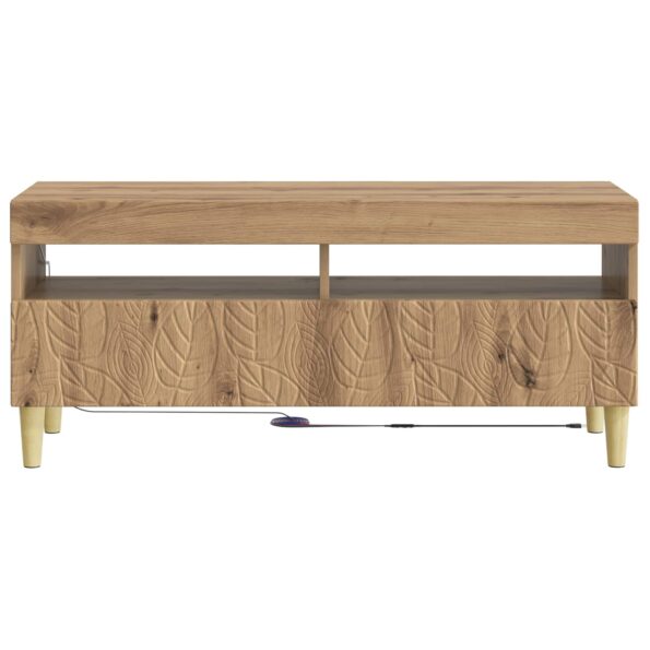 vidaXL LED TV kabinet Dub artisan Kompozitné drevo – Obrázok 4