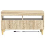 vidaXL LED TV kabinet Dub sonoma Kompozitné drevo – Obrázok 4