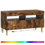 vidaXL LED TV kabinet Dymový dub Kompozitné drevo – Obrázok 2