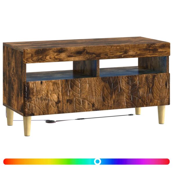 vidaXL LED TV kabinet Dymový dub Kompozitné drevo – Obrázok 2