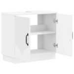 vidaXL Kúpeľňová skrinka pod umývadlo HOORN Biela 59,5 x 31,5 x 56 cm – Obrázok 2
