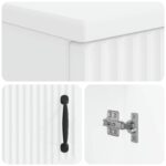 vidaXL Kúpeľňová skrinka pod umývadlo HOORN Biela 59,5 x 31,5 x 56 cm – Obrázok 7