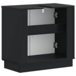 vidaXL Kúpeľňová skrinka pod umývadlo HOORN Čierna 59,5 x 31,5 x 56 cm – Obrázok 5