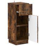 vidaXL Kúpeľňová úložná skriňa HOORN Dymový dub 30 x 31 x 77 cm – Obrázok 2