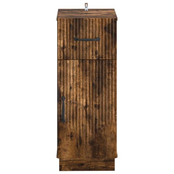 vidaXL Kúpeľňová úložná skriňa HOORN Dymový dub 30 x 31 x 77 cm – Obrázok 3