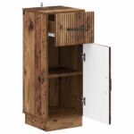 vidaXL Kúpeľňová úložná skriňa HOORN Staré drevo 30 x 31 x 77 cm – Obrázok 2