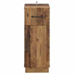 vidaXL Kúpeľňová úložná skriňa HOORN Staré drevo 30 x 31 x 77 cm – Obrázok 3