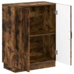 vidaXL Kúpeľňová úložná skriňa HOORN Dymový dub 59,5 x 31 x 77 cm – Obrázok 2