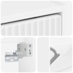 vidaXL Nástenný botník HOORN 71 x 17 x 43 cm Kompozitné drevo Biela – Obrázok 6