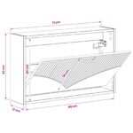 vidaXL Nástenný botník HOORN 71 x 17 x 43 cm Kompozitné drevo – Obrázok 8