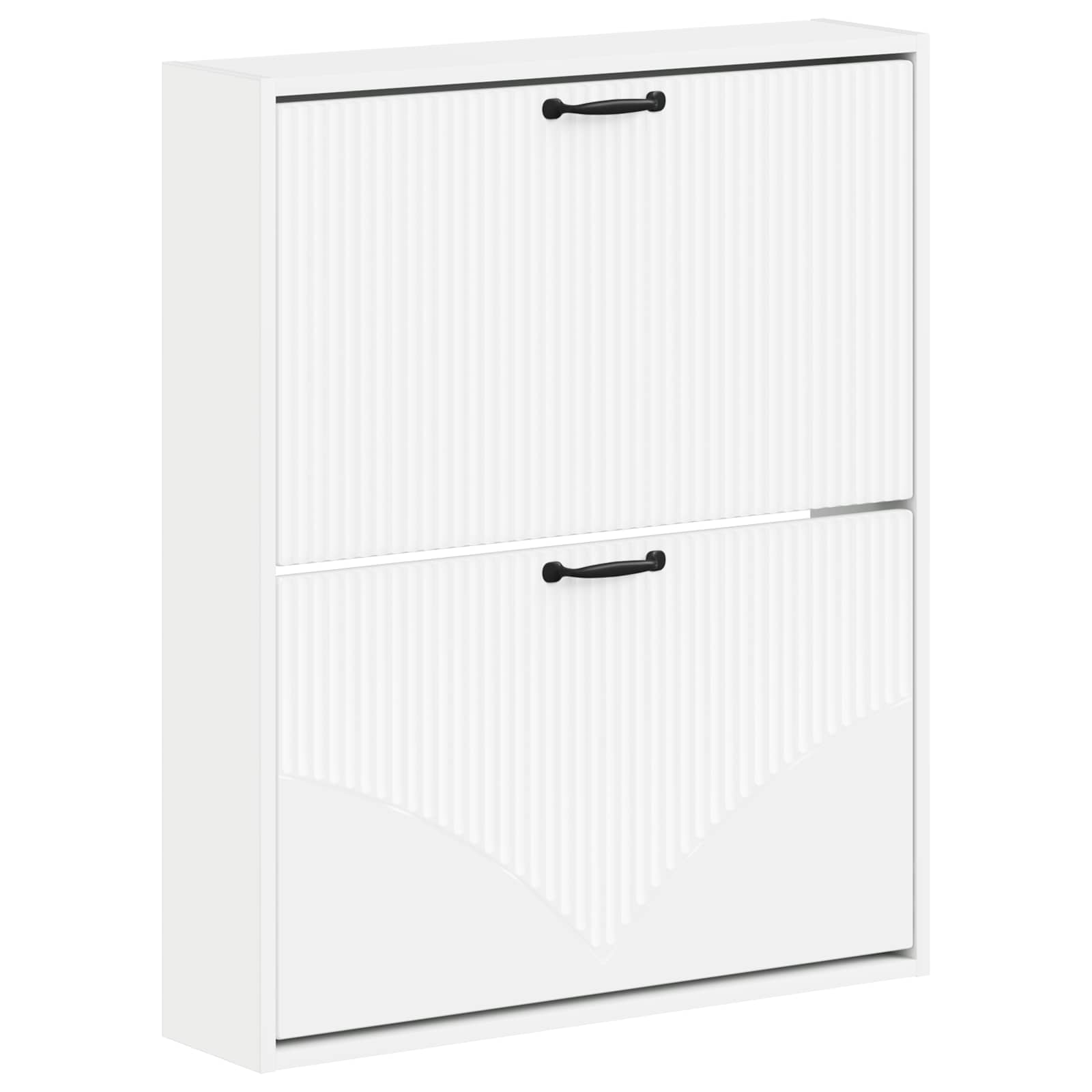 897295_1.jpg vidaXL Nástenný botník HOORN 71 x 17 x 86 cm Kompozitné drevo Biela – Obrázok 1