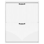 vidaXL Nástenný botník HOORN 71 x 17 x 86 cm Kompozitné drevo Biela – Obrázok 3