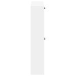 vidaXL Nástenný botník HOORN 71 x 17 x 86 cm Kompozitné drevo Biela – Obrázok 4
