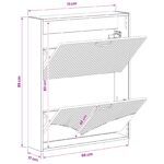 vidaXL Nástenný botník HOORN 71 x 17 x 86 cm Kompozitné drevo – Obrázok 8