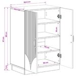 vidaXL Skriňa na topánky HOORN 59,5 x 39,5 x 87 cm Kompozitné drevo – Obrázok 8