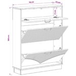 vidaXL Skriňa na topánky HOORN 78 x 24 x 100 cm Kompozitné drevo – Obrázok 8