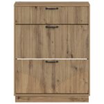 vidaXL Skriňa na topánky HOORN 78 x 24 x 100 cm Kompozitné drevo – Obrázok 3