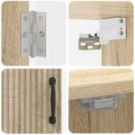 vidaXL Skriňa na terč HOORN Dub sonoma 52,5 x 10,5 x 53,5 cm – Obrázok 6