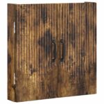 vidaXL Skriňa na terč HOORN Dymový dub 52,5 x 10,5 x 53,5 cm – Obrázok 3