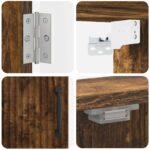 vidaXL Skriňa na terč HOORN Dymový dub 52,5 x 10,5 x 53,5 cm – Obrázok 6