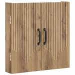 vidaXL Skriňa na terč HOORN Dub artisan 52,5 x 10,5 x 53,5 cm – Obrázok 3
