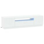vidaXL LED TV kabinet Biela Kompozitné drevo
