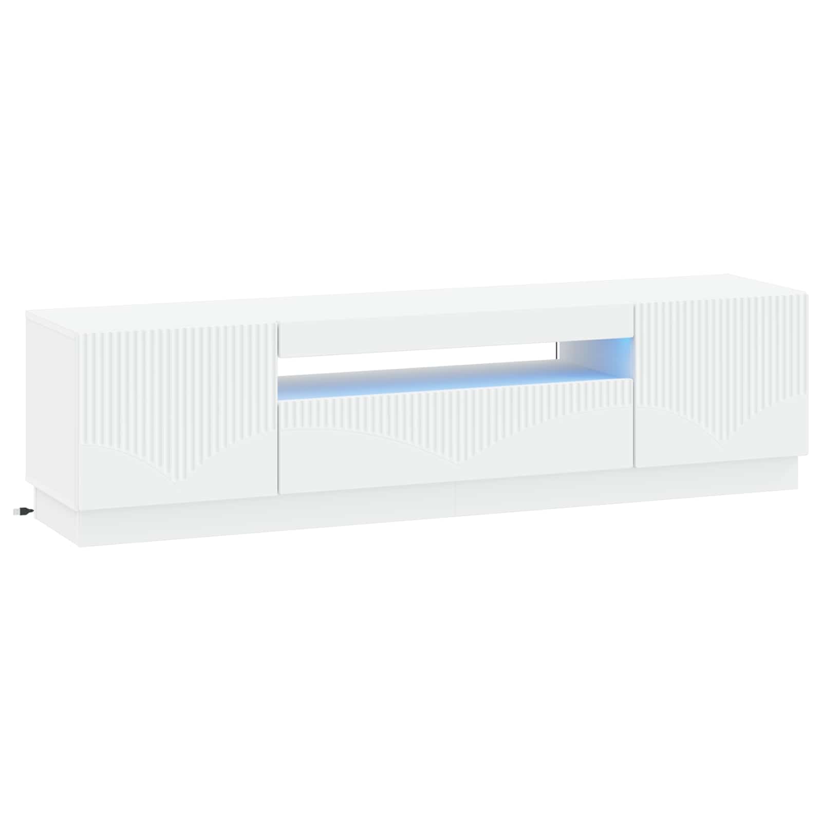 897345_1.jpg vidaXL LED TV kabinet Biela Kompozitné drevo – Obrázok 1