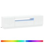 vidaXL LED TV kabinet Biela Kompozitné drevo – Obrázok 2