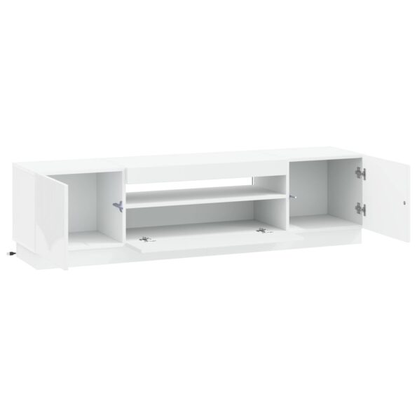 vidaXL LED TV kabinet Biela Kompozitné drevo – Obrázok 3