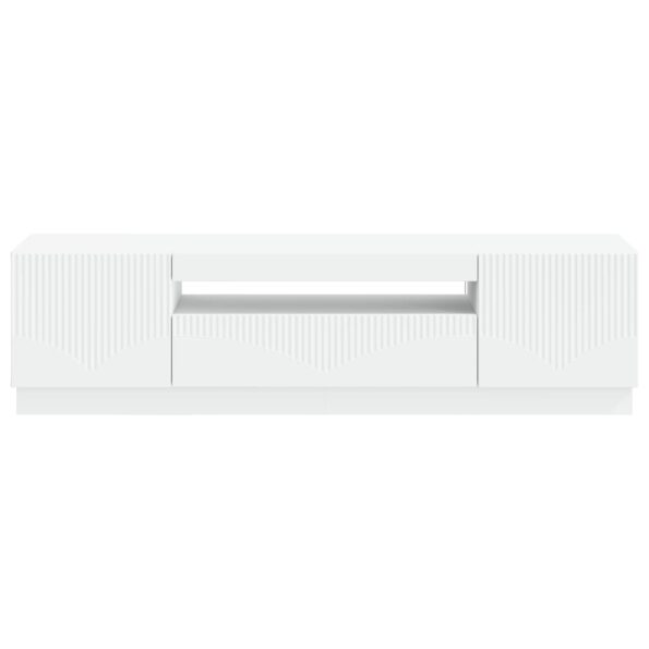 vidaXL LED TV kabinet Biela Kompozitné drevo – Obrázok 4