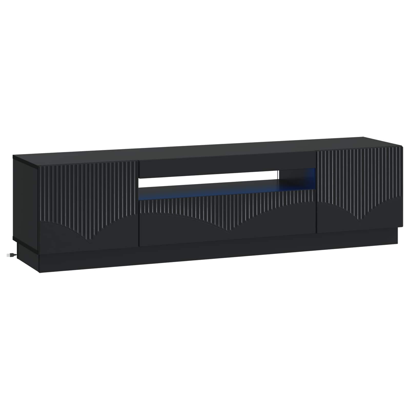 897346_1.jpg vidaXL LED TV kabinet Čierna Kompozitné drevo – Obrázok 1