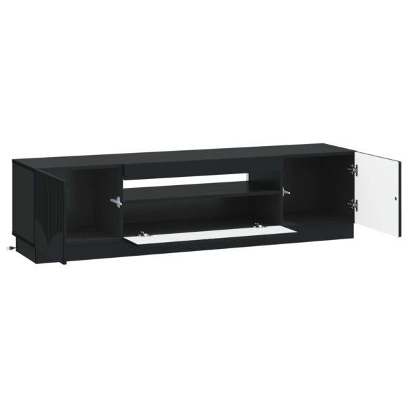 vidaXL LED TV kabinet Čierna Kompozitné drevo – Obrázok 3