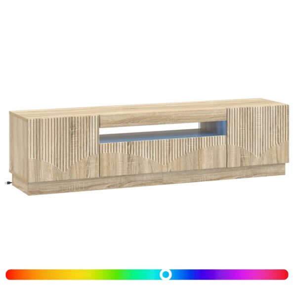 vidaXL LED TV kabinet Dub sonoma Kompozitné drevo – Obrázok 2