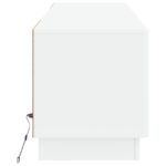 vidaXL LED TV kabinet Biela s vysokým leskom Kompozitné drevo – Obrázok 5