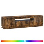 vidaXL LED TV kabinet Dymový dub Kompozitné drevo – Obrázok 2