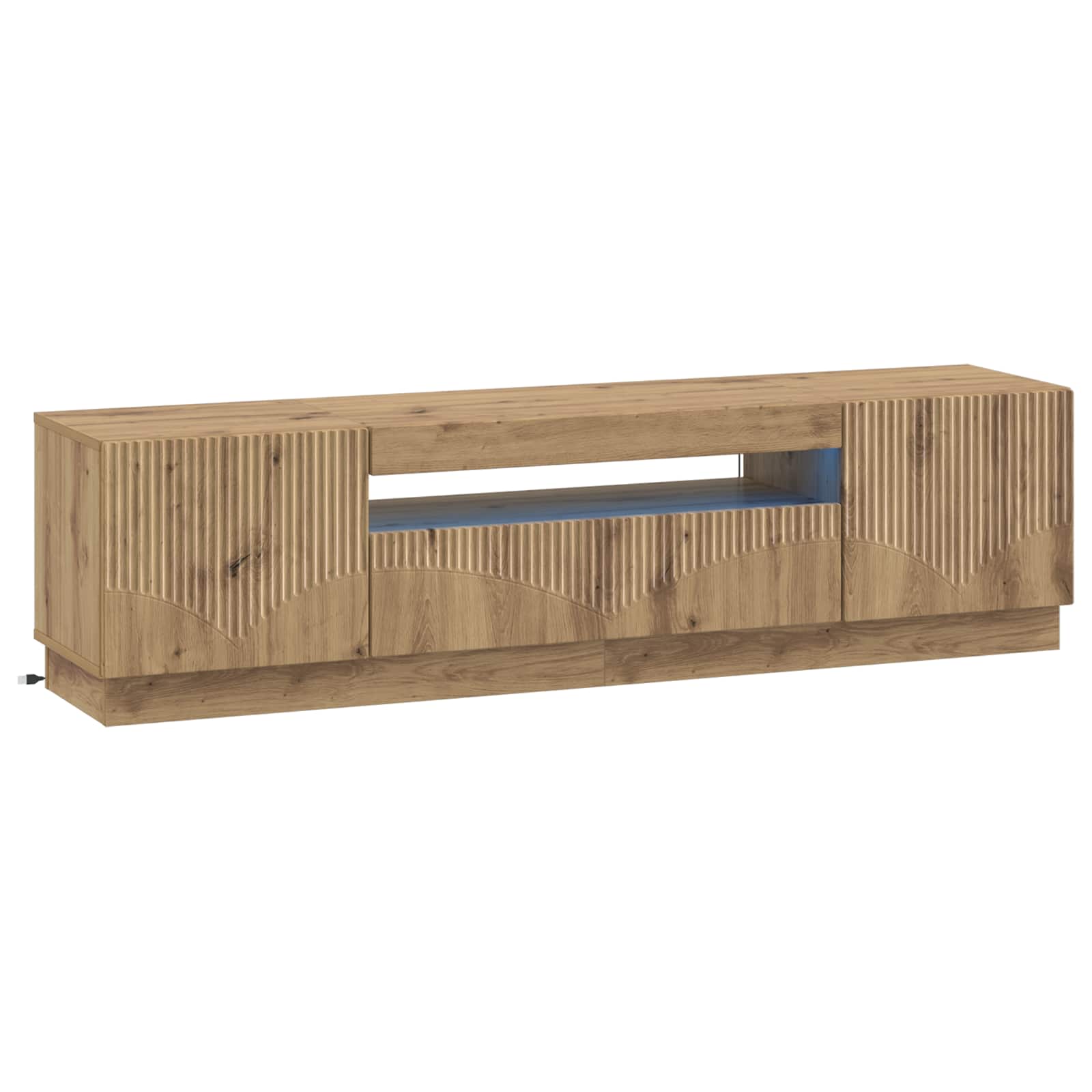 897354_1.jpg vidaXL LED TV kabinet Dub artisan Kompozitné drevo – Obrázok 1