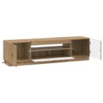 vidaXL LED TV kabinet Dub artisan Kompozitné drevo – Obrázok 3