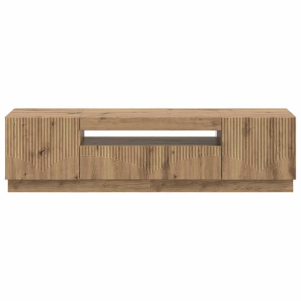 vidaXL LED TV kabinet Dub artisan Kompozitné drevo – Obrázok 4