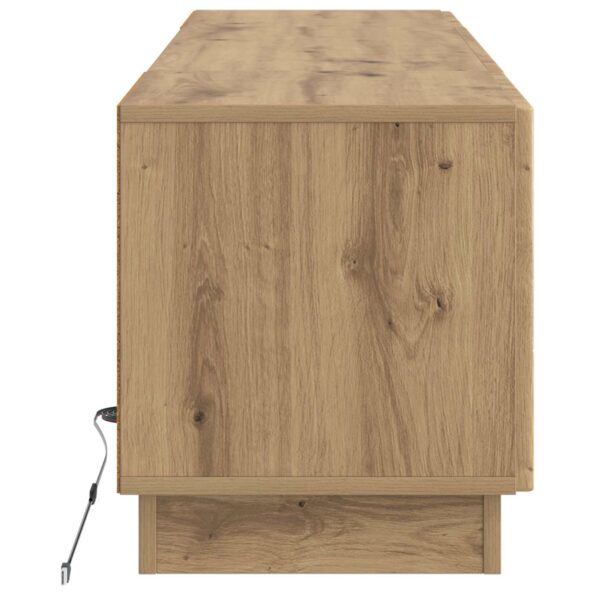 vidaXL LED TV kabinet Dub artisan Kompozitné drevo – Obrázok 5