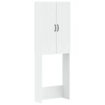 vidaXL Toaletná skriňa HOORN Biela 66 x 25,5 x 190 cm Kompozitné drevo